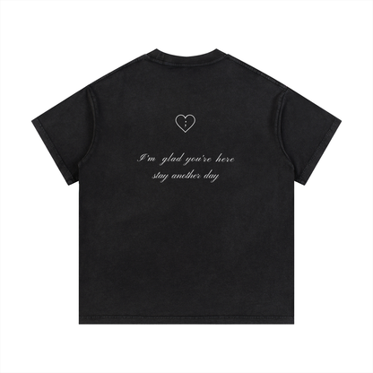 I'm Glad You're Here Unisex Vintage Wash Cotton T-Shirt