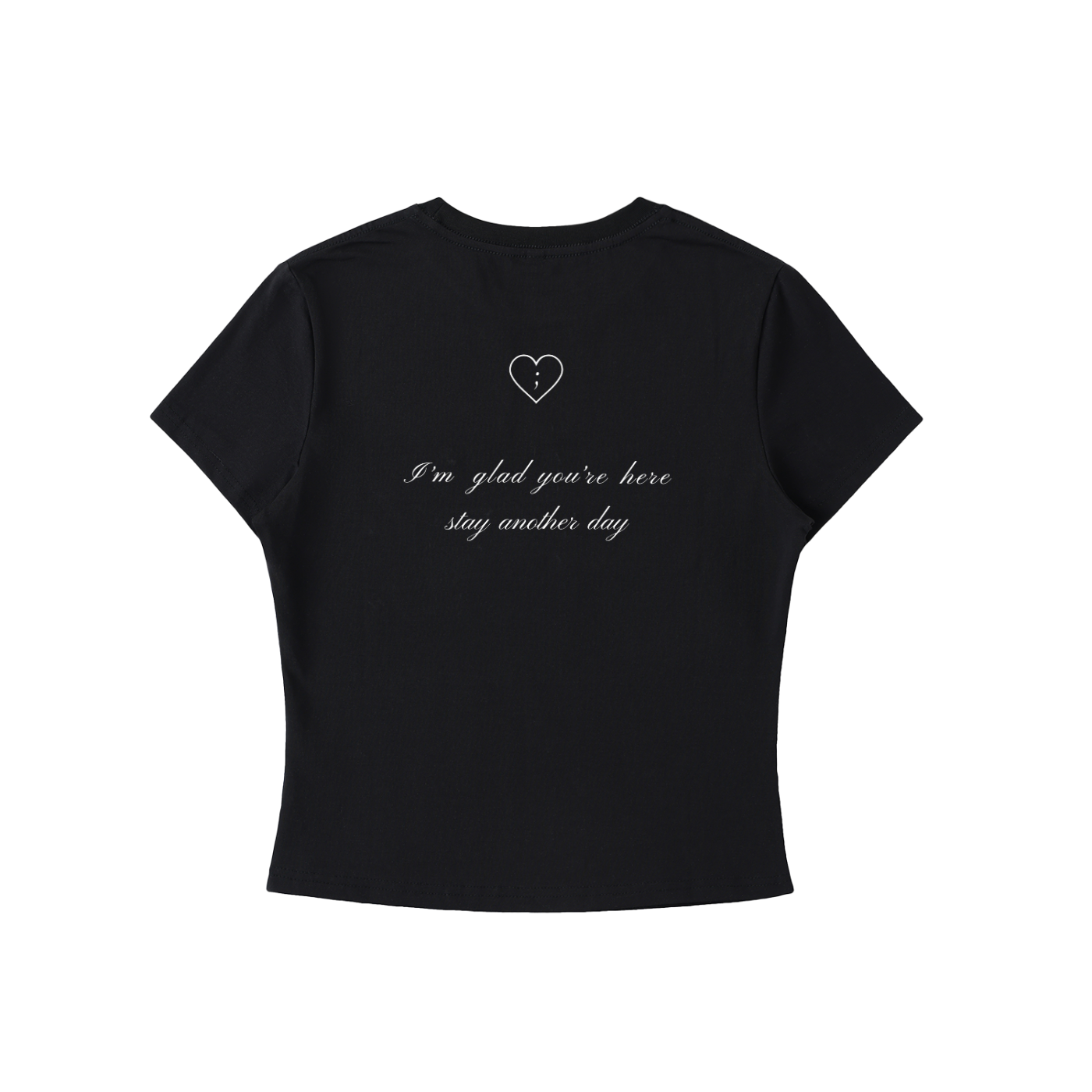 I'm Glad You're Here Womens Bodycon Crewneck T-Shirt
